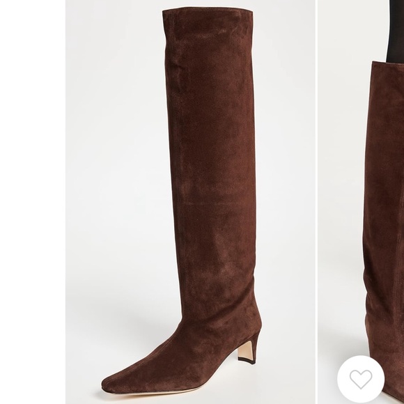 Staud wally boots in suede mahogany - Picture 1 of 8